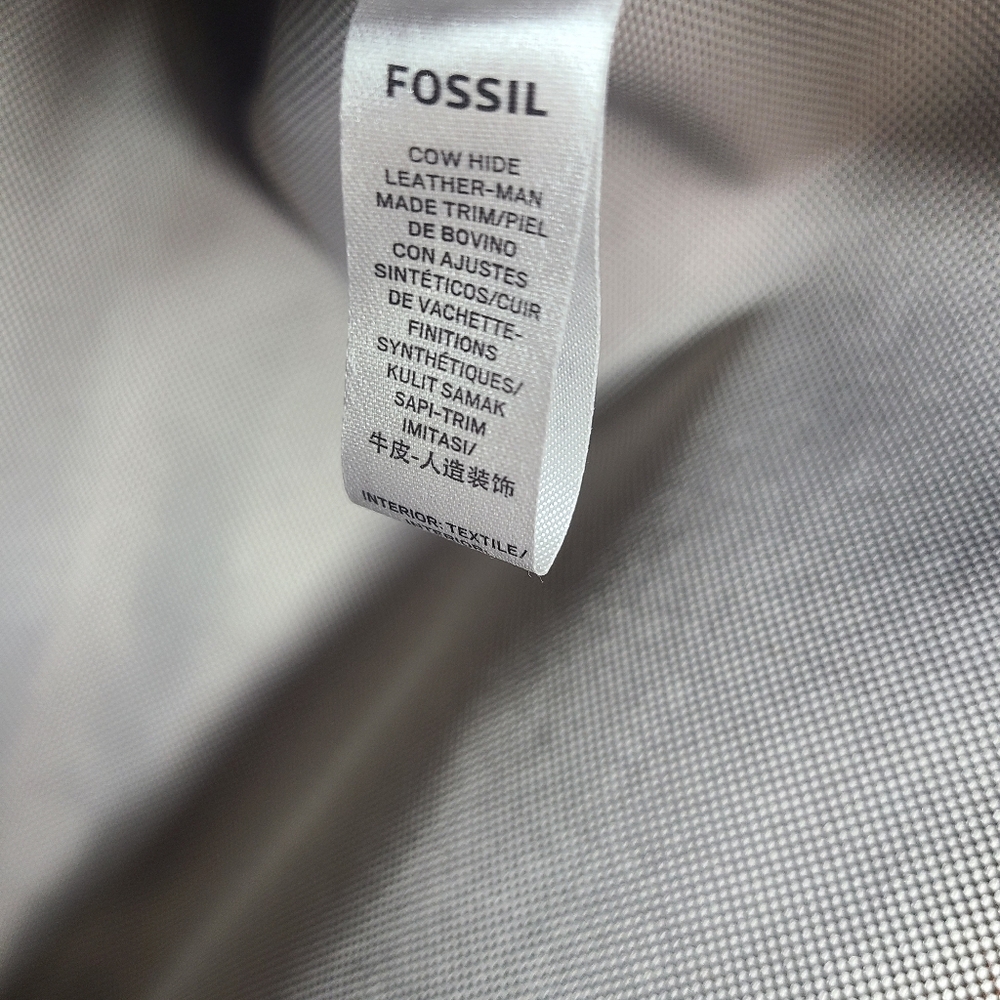 Fossil Evelyn Tote Shoulder Crossbody Bag Leather Brown Gold Hardware NWOT - Picture 12 of 15